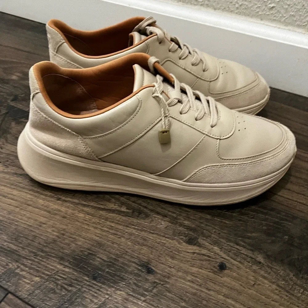 FitFlop F-Mode‎ Flatform Sneakers FR1-A20 Suede Leather Platform Shoes EUC US 9